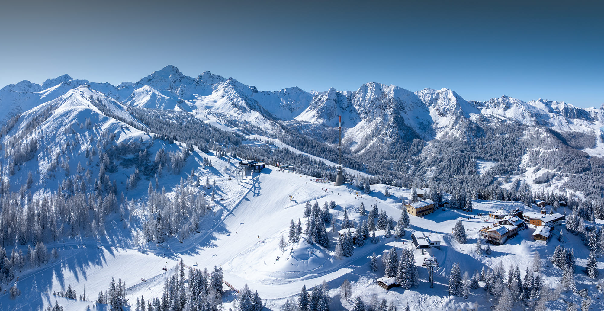 Winterliche Berglandschaft im Skigebiet Schladming-Dachstein nahe dem Feichtlhof © Schladming-Dachstein.at / Mirja Geh